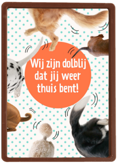 dolblij dat jij weer thuis bent