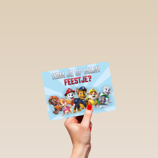 Uitnodiging verjaardagsfeest Paw Patrol