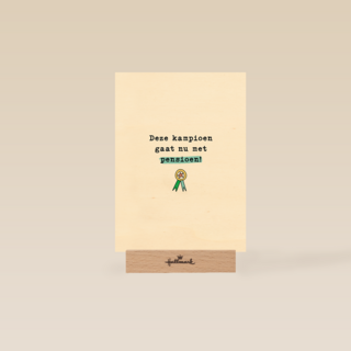 Pensioen deze kampioen gaat met pensioen