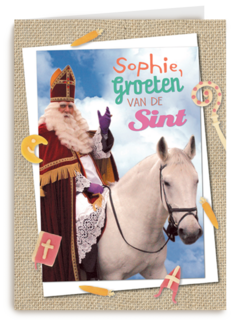 sinterklaas kaart naam groeten van de sint