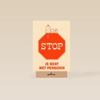 pensioen kaart snoopy stop
