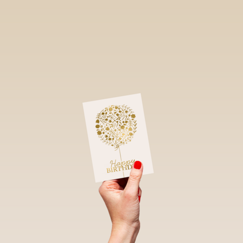 Gouden boom met Happy Birthday