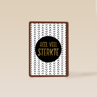Beterschapskaart Gouden letters Heel veel sterkte