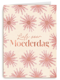 Moederdag liefs roze bloemen
