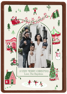 Kerst fotokaart winterse berg