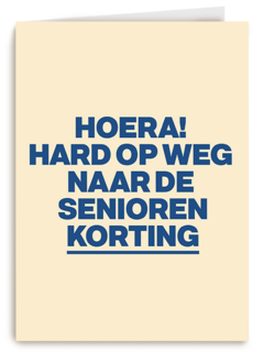 verjaardag kaart man seniorenkorting