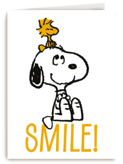 Verjaardagskaart Snoopy smile