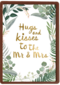 Trouwdagkaart Hugs and kisses to the Mr and Mrs Jungle style