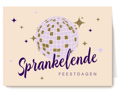 Kerstkaart sprankelende feestdagen