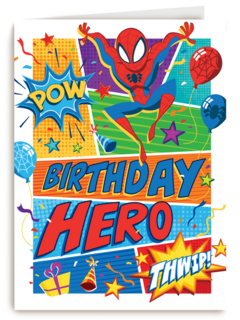 spiderman kaart birthday hero