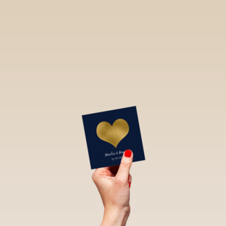 valentijnskaart stijlvol trouwdag gouden hart