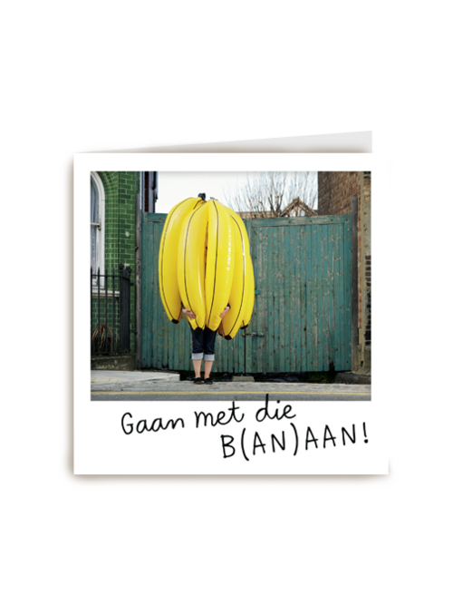 polaroid kaart gaan met die b an aan