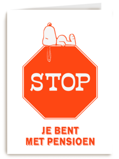 pensioen kaart snoopy stop