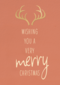 Kerstkaart hip Wishing you a very merry christmas