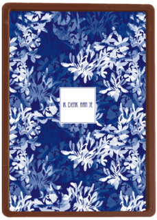 Sterkte kaart wit blauwe bloemen