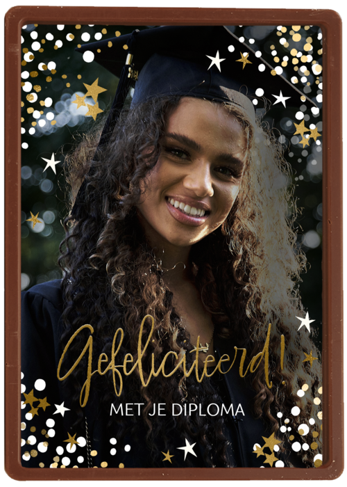 Geslaagd Gefeliciteerd Sparkle Fotokaart