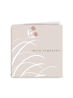 Vierkante kaart with sympathy