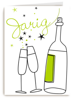 tekening champagne en glazen