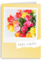 lente kaart boeket bloemen veel liefs