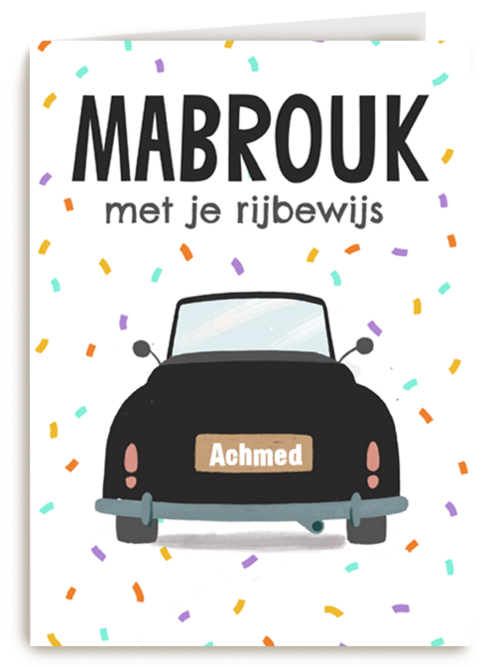 Gefeliciteerd rijbewijs arabisch