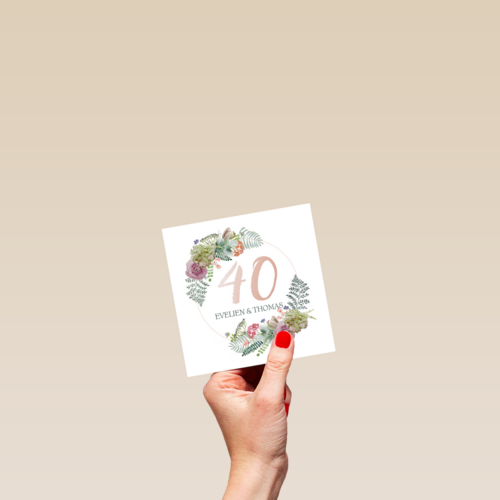 botanical kaart echtvereniging 40 jaar huwelijksjubileum