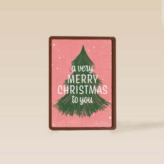 Kerstkaart kerstboom a very merry Christmas to you