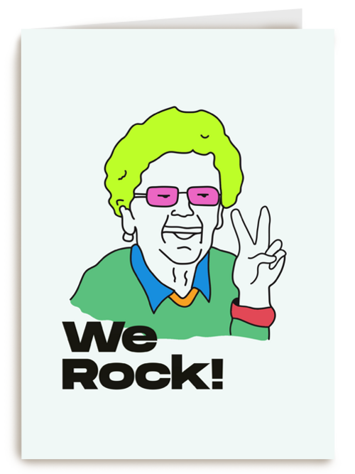 Vriendschap kaart we rock