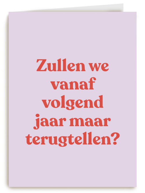 verjaardagskaart vrouw man grappig terugtellen