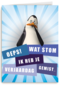 Penguins verjaardag te laat kaart