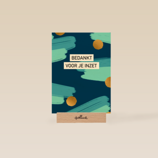 Bedankt kaart thuiswerken bedankt voor je inzet groen blauw