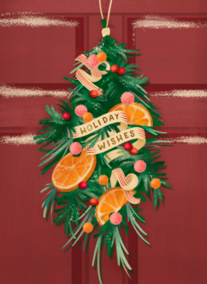 Kerstkaart happy holidays