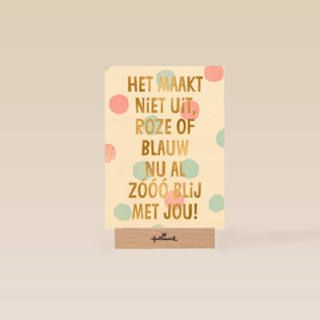 zwangerschap aankondiging het maakt niet uit roze of blauw