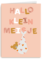 Hallo klein meisje Beertje in knapzak