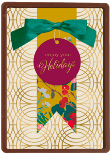 Kerstkaart happy holidays strik