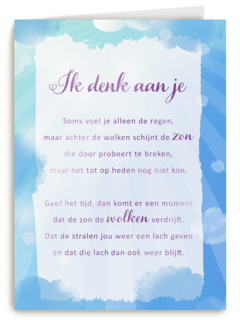 Beterschapskaart Ik denk aan je More than words