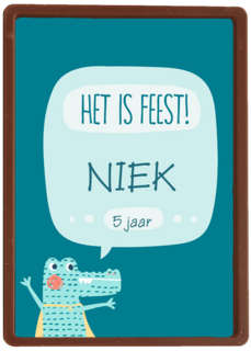 een feestelijke krokodil