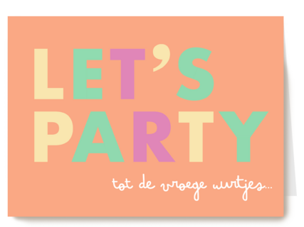 Nieuwjaar kaart lets party tot de vroege uurtjes