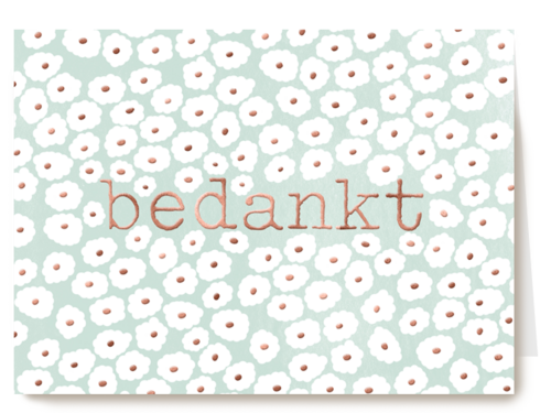 bedankt met bloemetjes