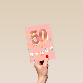 Verjaardagskaart happy 50