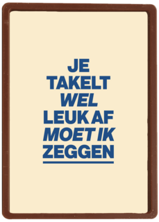 verjaardag kaart andc grappig je takelt wel leuk af moet ik zeggen