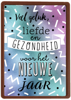 nieuwjaarskaart klassiek veel liefde en gezondheid