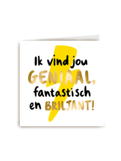 compliment kaart ik vind jou geniaal