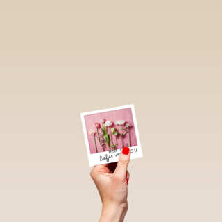 polaroid kaart heel veel liefjes voor jou