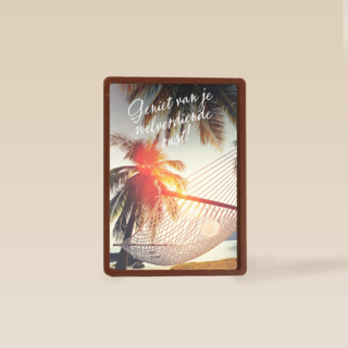 Zomerkaart geniet van je welverdiende rust