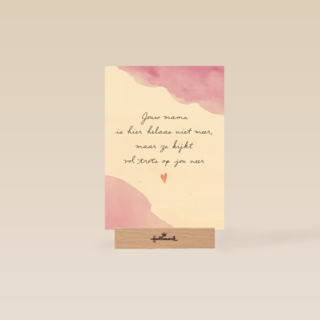 jouw mama kijkt vol trots op jou neer kaart