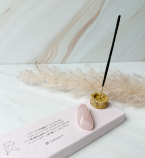 Rockstyle Edelsteen Wierook Cadeauset Rozenkwarts en Rozengeur