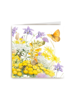 Kaart flowers by Marjolein Bastin Vlinder gele bloemen