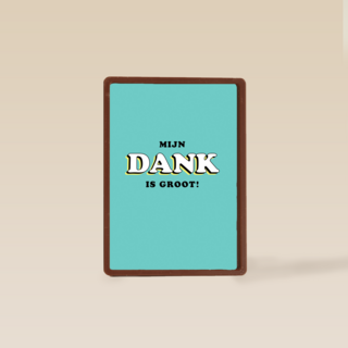 Bedankt kaart Mijn dank is groot