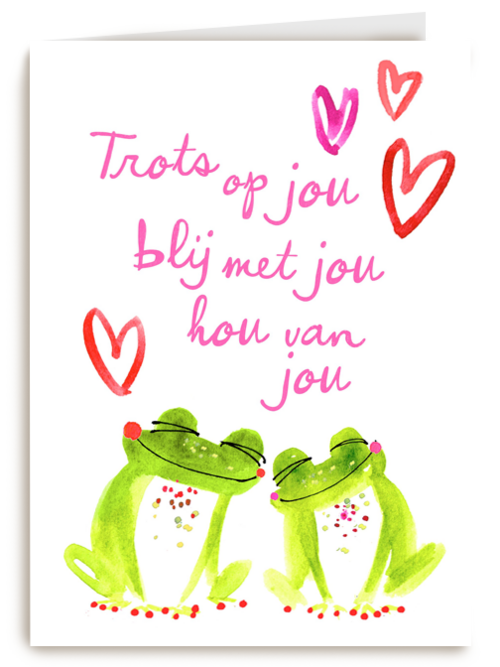 valentijnskaart klassiek blij met jou hou van jou