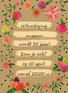 verjaardag vieren uitnodiging